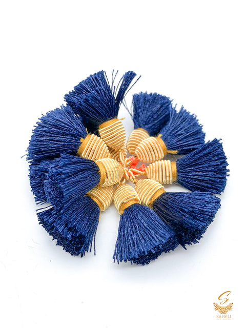 Dark Blue Colour Small Latkan For Blouse/Dupatta (PER PAIR)