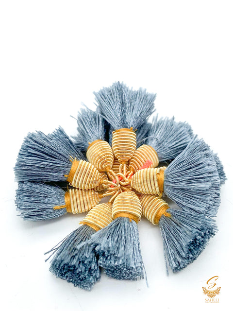 Gray Colour Small Latkan For Blouse/Dupatta (PER PAIR)