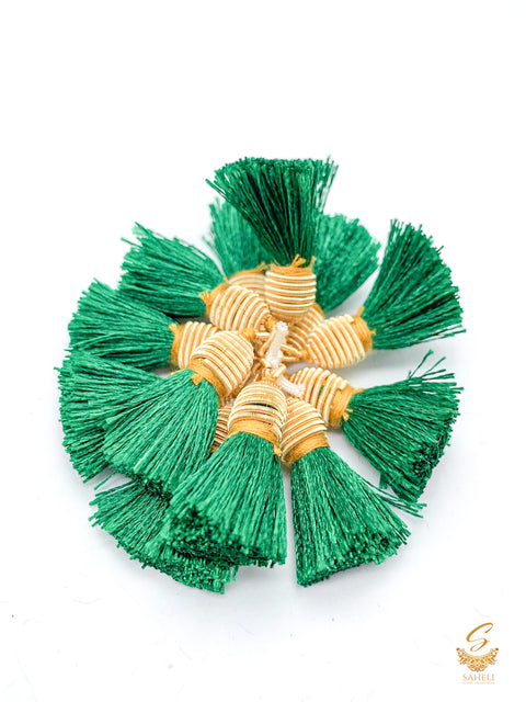 Green Colour Small Latkan For Blouse/Dupatta (PER PAIR)