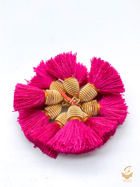 Dark Pink Colour Small Latkan For Blouse/Dupatta (PER PAIR)