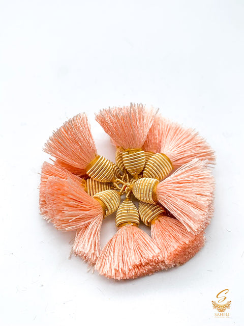 Light Peach Colour Small Latkan For Blouse/Dupatta (PER PAIR)