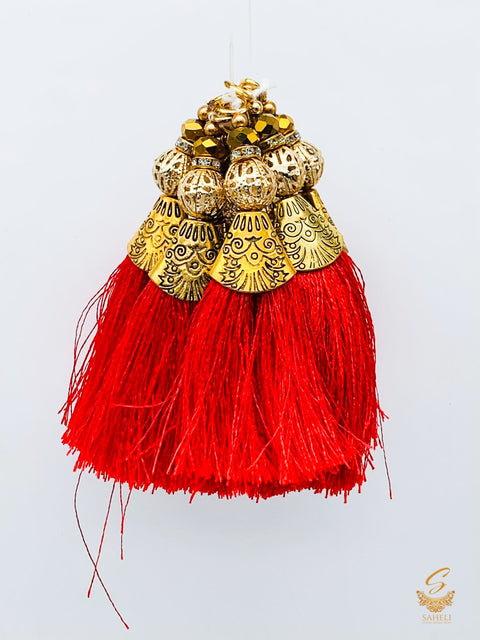 Red Colour Tassels/Latkans (In Pair)