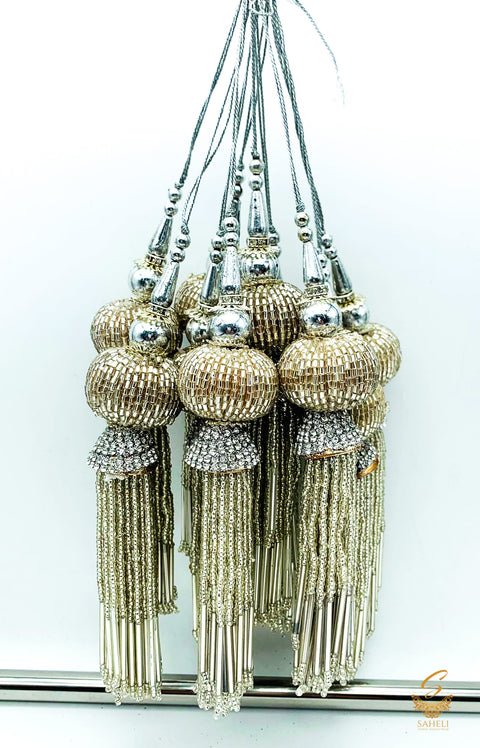 Heavy Handmade Silver Latkans (In Pair)