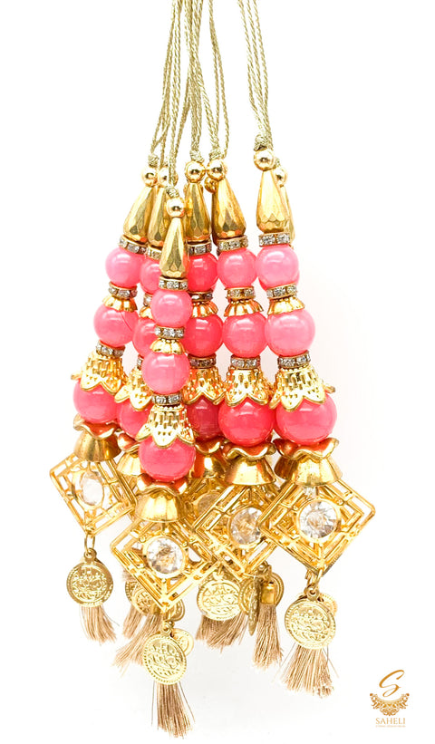 Light Pink Colour Tassels/Latkans (In Pair)