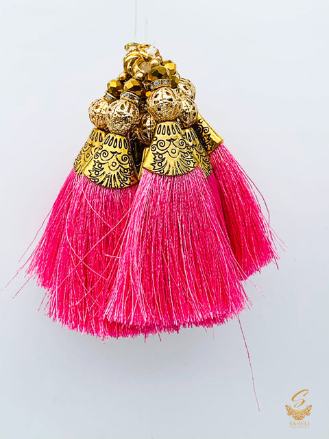 Baby Pink Colour Tassels/Latkans (In Pair)