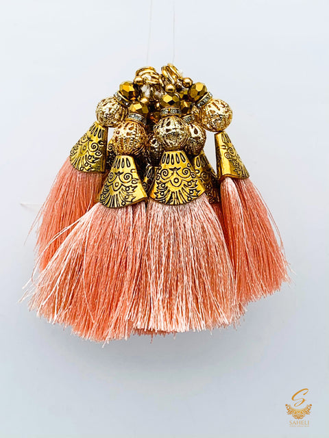 Rose Gold Colour Tassels/Latkans (In Pair)