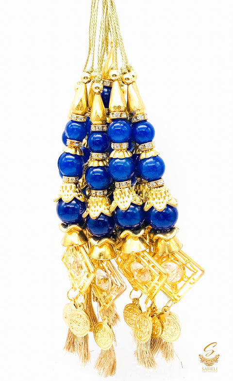 Royal Blue Colour Tassels/Latkans (In Pair)