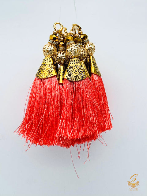 Peach Colour Tassels/Latkans (In Pair)