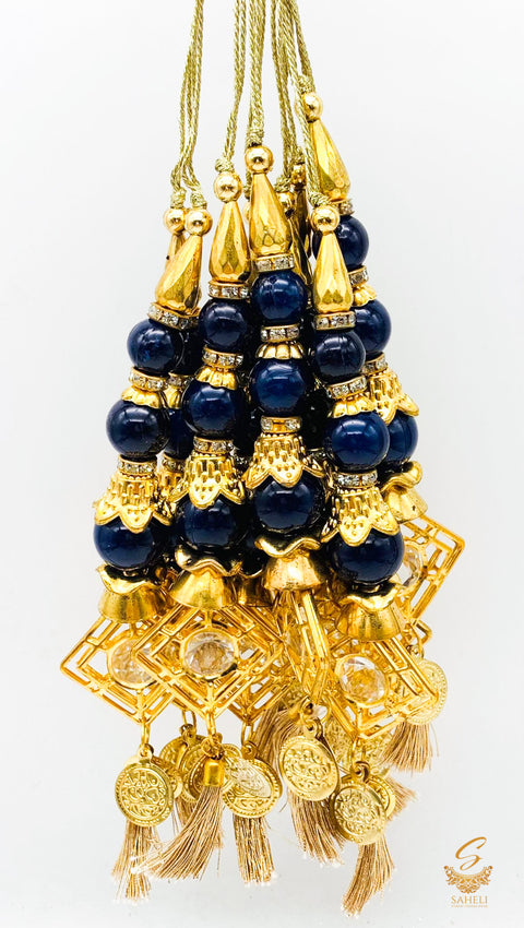 Dark Blue Colour Tassels/Latkans (In Pair)