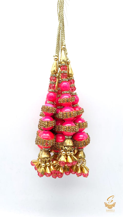 Dark Pink Colour Tessels/Latkans ( In Pair )