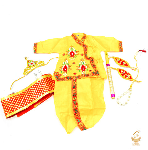 Cotton based beautiful krishna Costume with all accessories