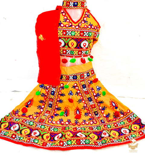 beautiful embroidered halterneck  chaniya choli