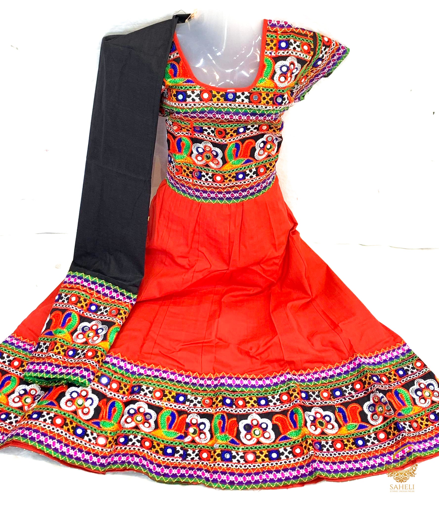 Red Floral Designer Lehenga in Organza | Shop Online At Jhakhas.Com  |Jhakhas.Com