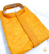 Orange colour linen based kurta with pajama pents