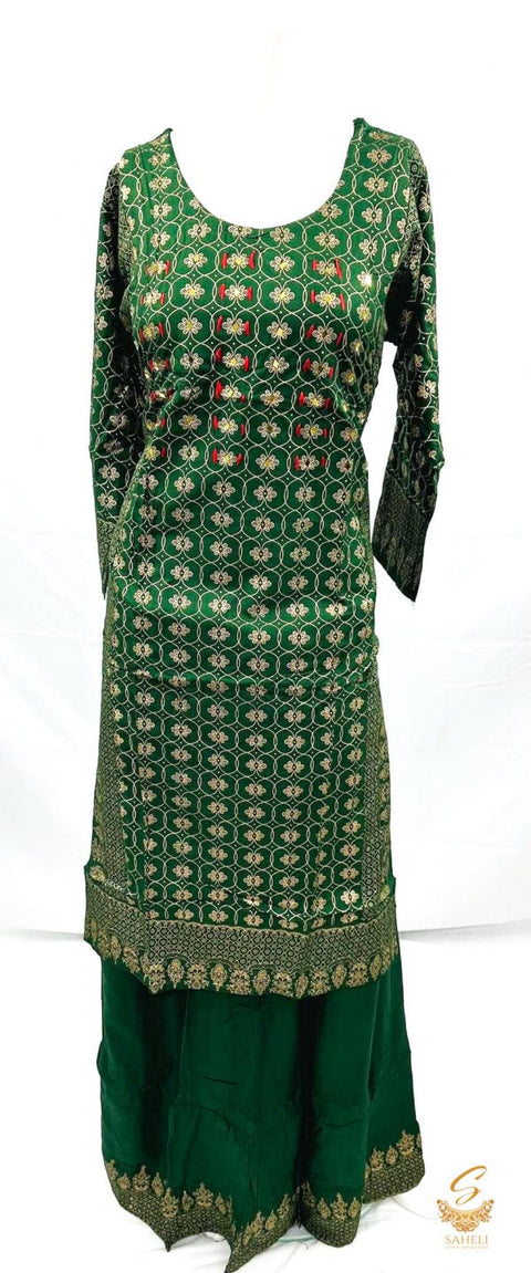 Rayon based printed kurti with skirt