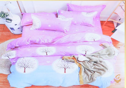 King Size Bedsheet for Double Bed108 Inches X 108 Inches Pink colour floral Printed Glace Cotton Bed Sheet With Pillow Covers (Size Bed Sheet :- 275 * 275 Cms(Appx) 2 PCS Pillow Cases: -46 *69 +5cms (Appx) Washing Instructions :- Hand/Machine Wash , Do No