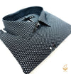 Black colour white printed very soft glaze cotton shirt