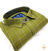 Dark Olive green colour check print very soft cotton shirt