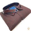 Dark Brown colour black check Cotton Shirt