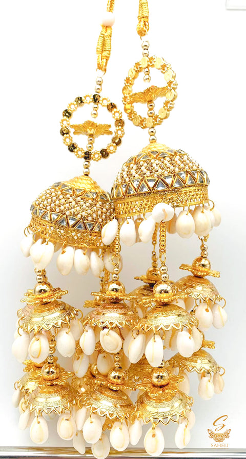 Kudan with pearls beaded with Sea Shells (Kodian ) heavy designer Kalire