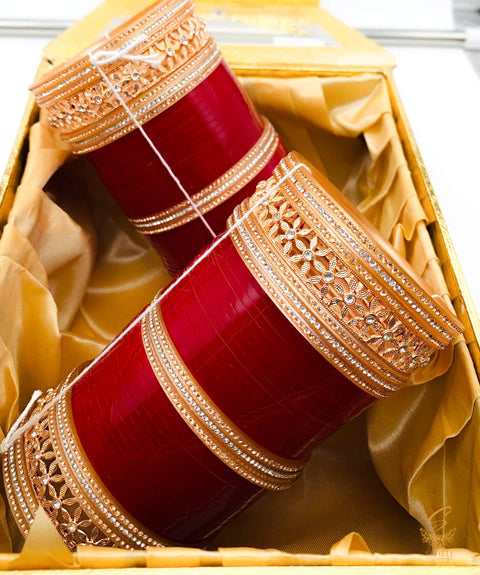 Rosegold olour designer Bridal Churra