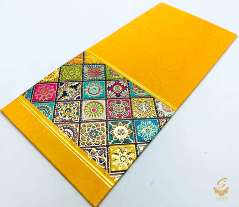 Multicoloured brocade design Shagun Envelope
