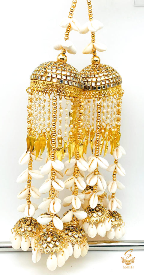 Kudan with pearls beaded with Sea Shells (Kodian ) heavy designer Kalire