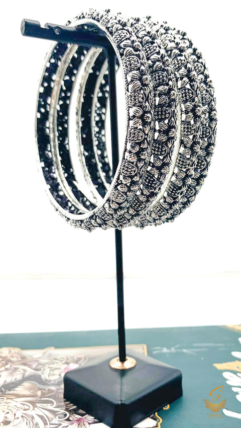 Beautiful Oxidised bangles(4 Bangles)