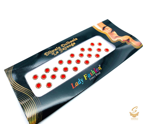 Latest Golden Stone Red Bindi
