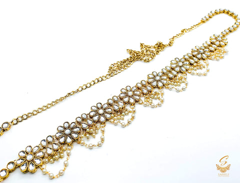 Kundan Stone With Pearls Heavy Design Kamarband