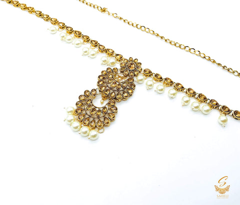 Golden colour kundan Stone Single line Kamarband