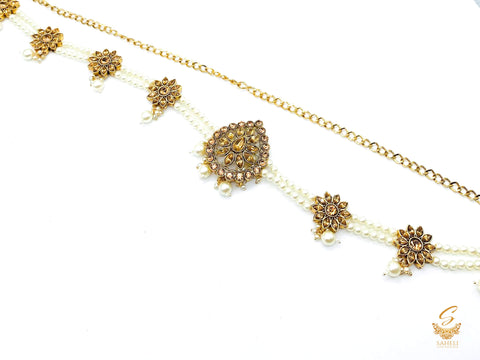 Latest Golden colour kundan Stone  with pearls Kamarband
