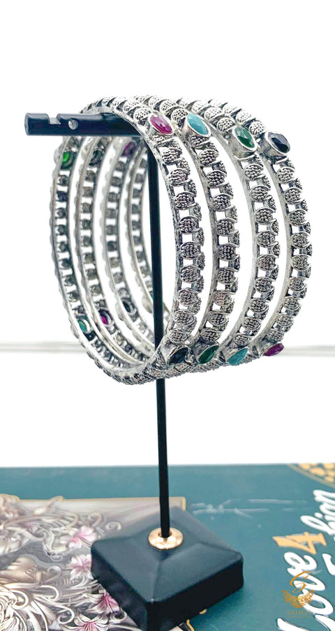 Beautiful Multicoloured Oxidised 4 Bangles
