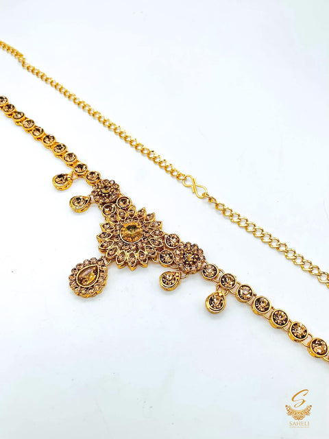 Latest Golden Colour jerkan Stone Kamarband