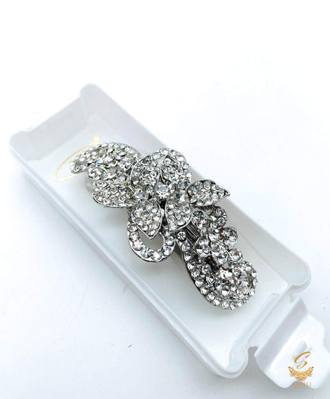 Silver colour jerkan stone beautiful hair clip