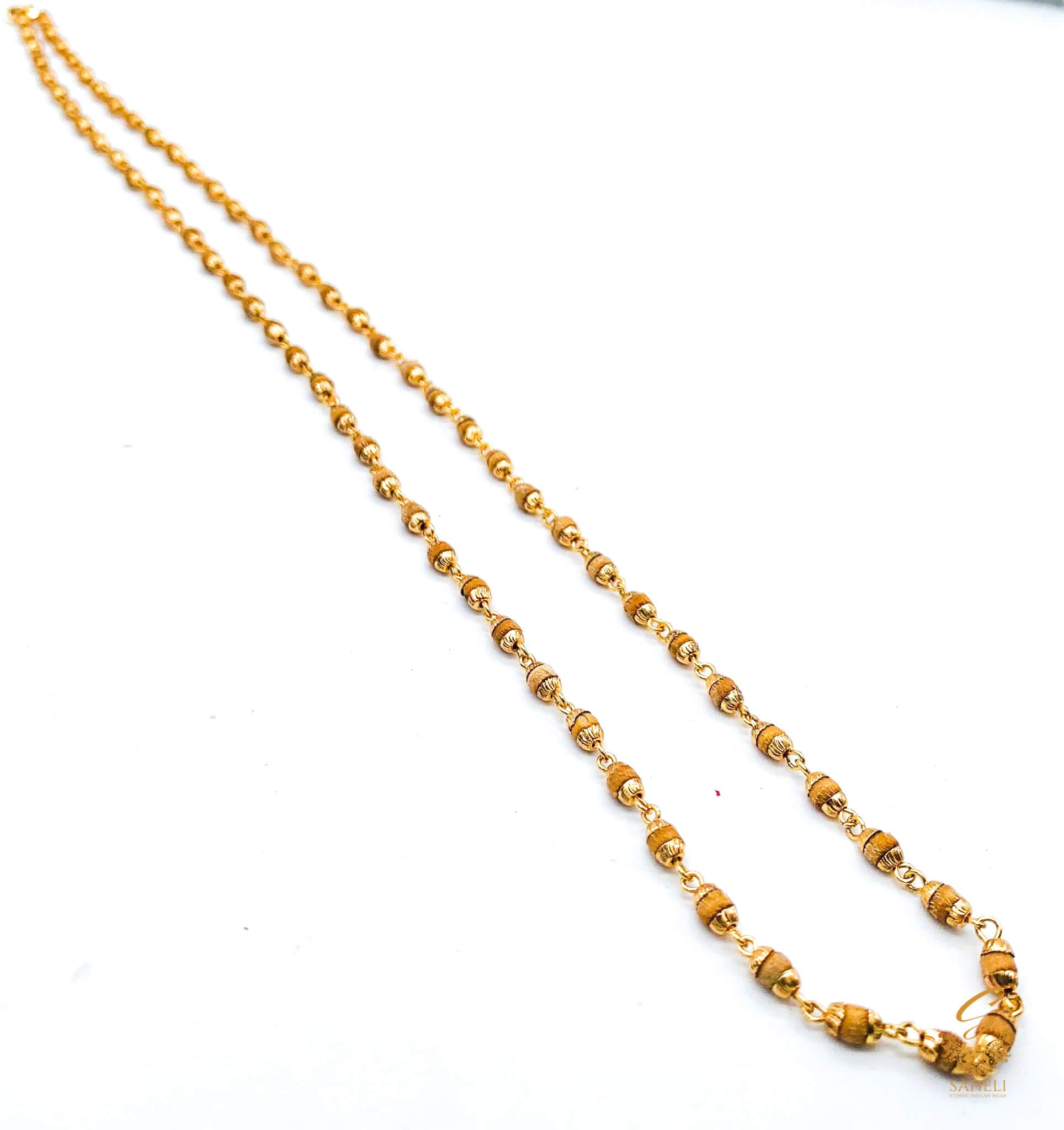 Gold Plated (artificial) Tulsi Mala– Saheli Ethnic Indian Wear