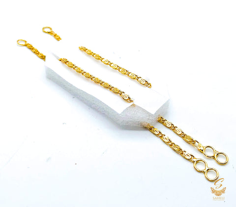 Plain gold work beautiful earring support Sahare