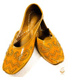 Dijon Golden Colour plain leather Design soft cushionedPunjabi Jutti