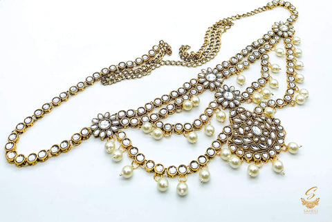 Golden Kundan with pearls Kamarband