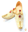 Golden Colour Brocade Design Men’s Punjabi Jutti