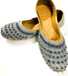 Silver grey Colour Beaded Hand Work Design Punjabi Jutti