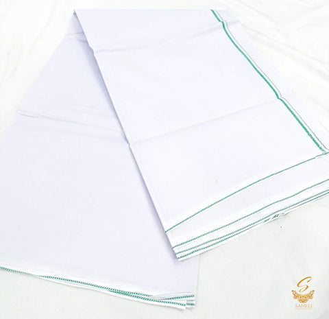 100% Polyster Premium Quality Comfortable White Dhoti for Mens (approx Width 122 cm and Length 4.5meter)