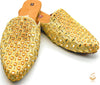 Handcrafted with jardosi work back open jutti