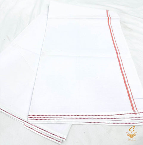 100% Polyster Premium Quality Comfortable White Dhoti for Mens (approx Width 122 cm and Length 4.5meter)