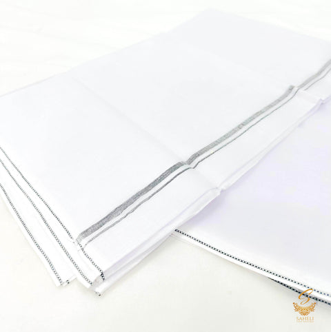 100% Polyster Premium Quality Comfortable White Dhoti for Mens (approx Width 122 cm and Length 4.5meter)