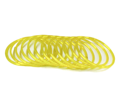 Yellow Plain Glass bangles 1 dozen