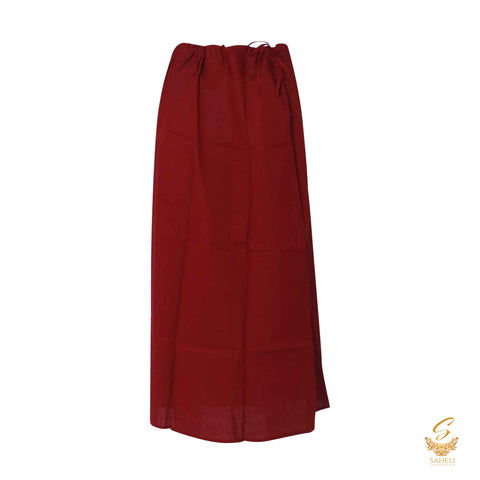 Dark Maroon colour waist size-44 inch Under skirt or peticott in cotton fabric