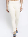 Big size stretchable leggings or tights in off white colour (Size-can stretch +3xl)