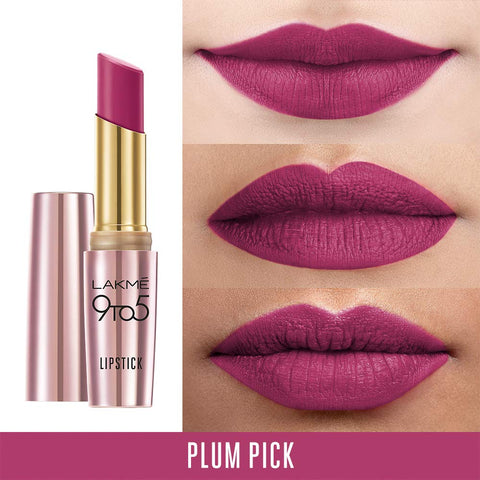 Lakme 9 To 5 Primer + Matte Lipstick - MP4 Plum Pick
