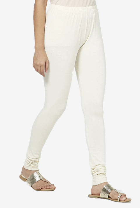 Cream (Off White) colour stretchable best quality legging